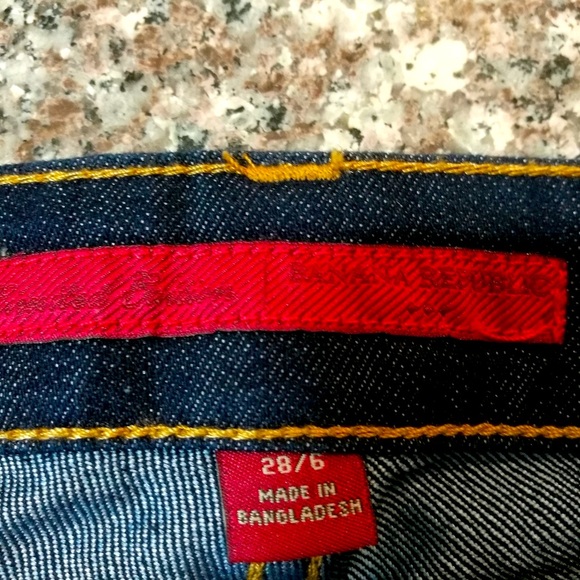 BANANA REPUBLIC Women’s Limited Edition Dark Wash Skinny Bootcut Jeans Size 28 - Picture 6 of 10